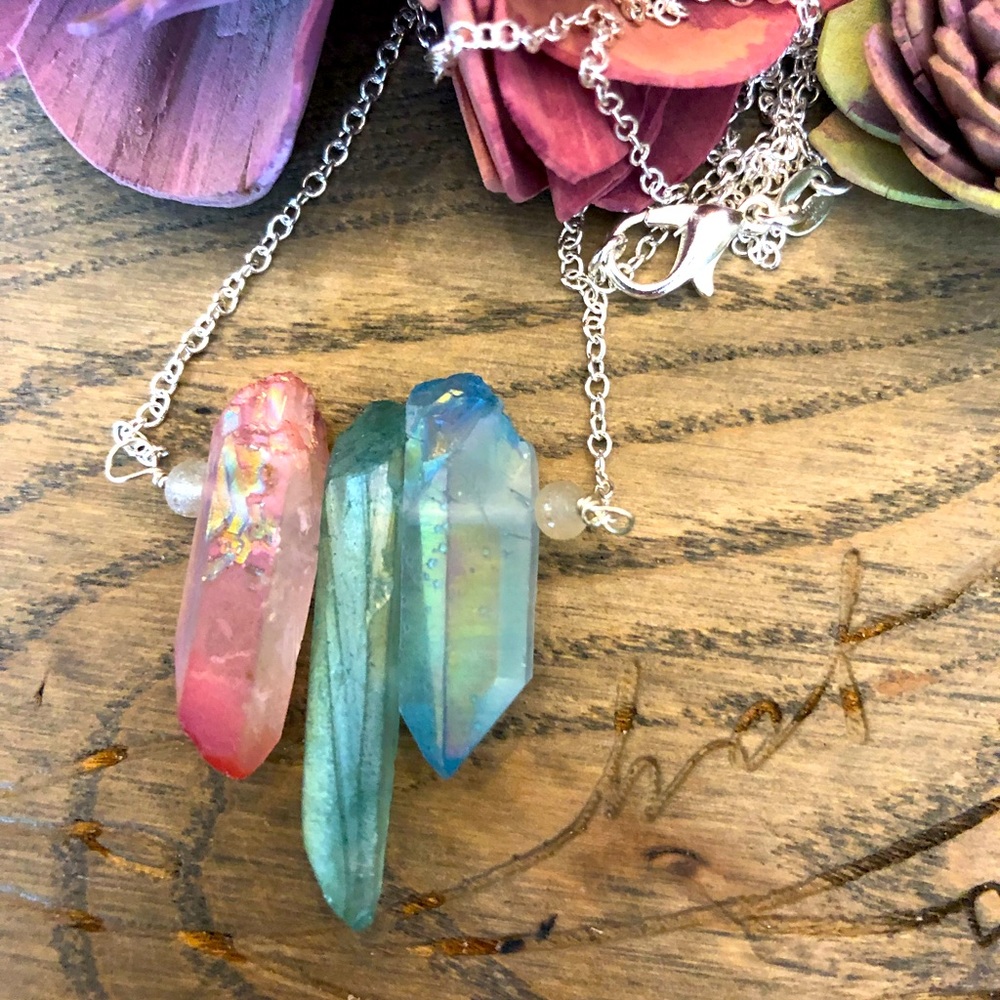 Quartz Crystal Points Necklace